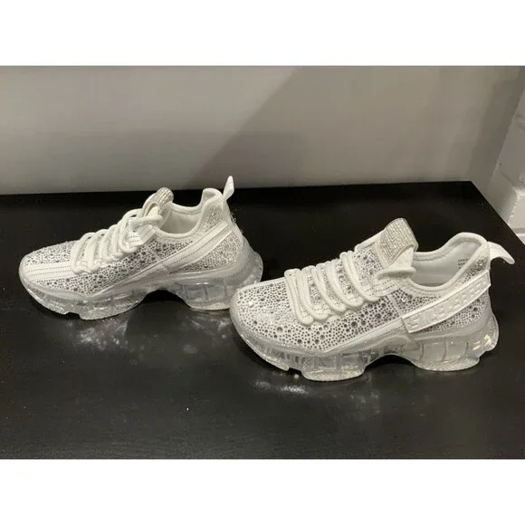 NWOB Steve Madden Maxima Rhinestone - Trim Trainer Sneaker Size 6.5 - Picture 3 of 7